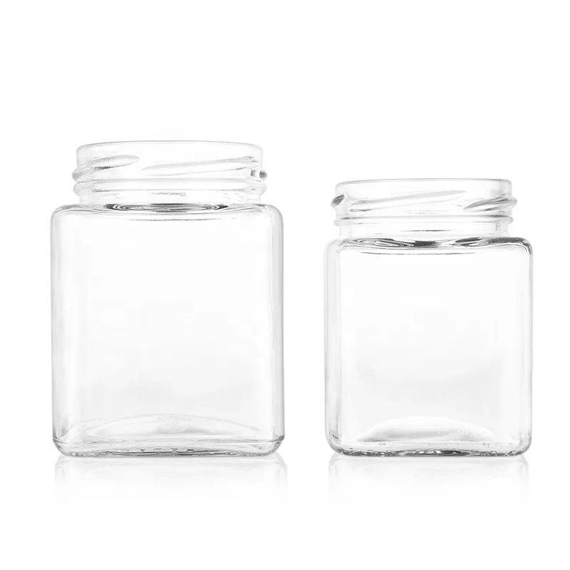 Manufacturer 50ml 75ml 100ml 150ml 180ml 220ml 280ml 380ml 500ml Food seasoning glass jar with metal lid