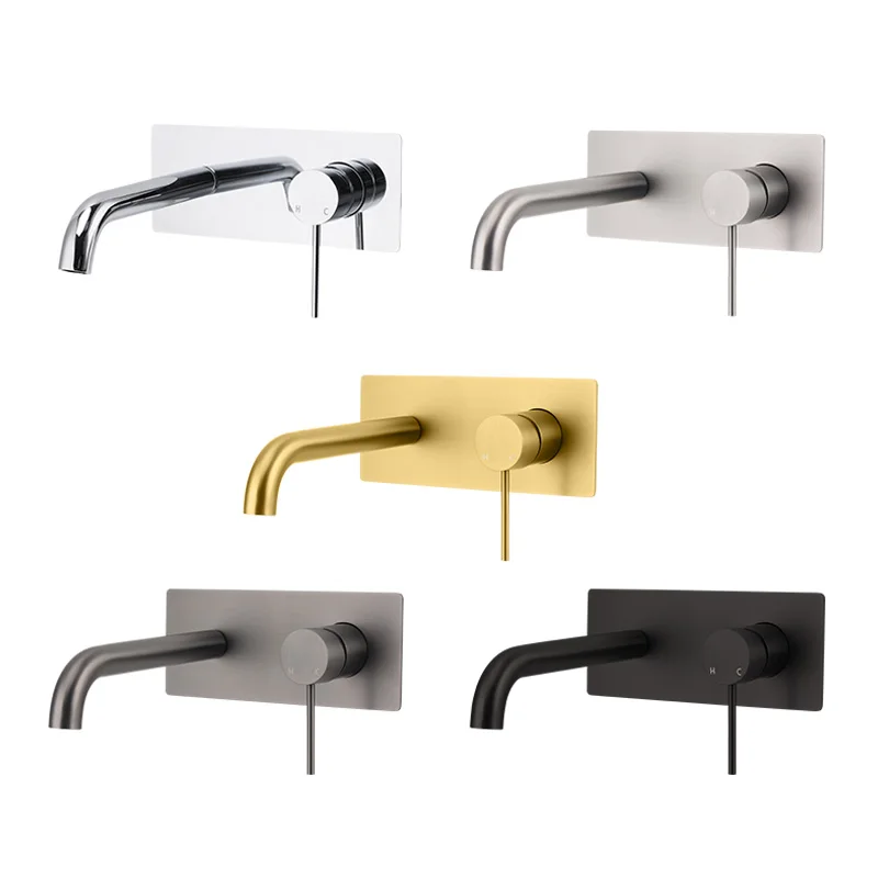 Factory Price Watermark Wels 6 Stars 304 Stainless Steel Shower Mixer Basin Tap Waterfall Faucets Bathroom Wall Mount Faucet