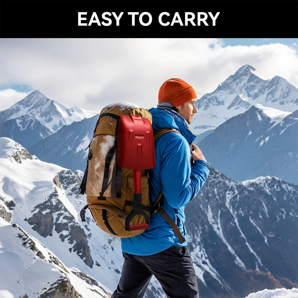 Lightweight Aluminum Snow Shovel Ergonomic Heavy-Duty Garden Spade Foldable Design for Easy Digging Snow Shovel