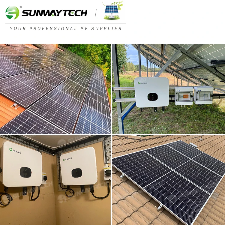 Growatt Solar Energy System Grid Tie 3kw 5kw 8kw 10kw 12kw 15kw Solar Panel System for Home
