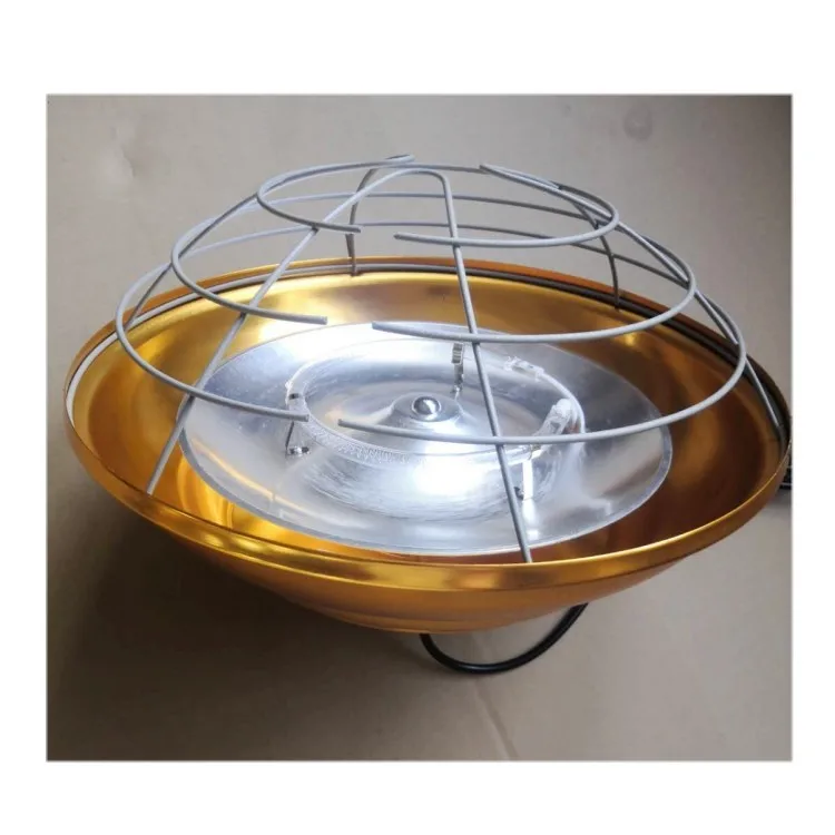 100W 150W 175W 250W Infrared Heat Bulb Use Golden Lampshade Brooder Lamp With Wire Plug Piglet Heating