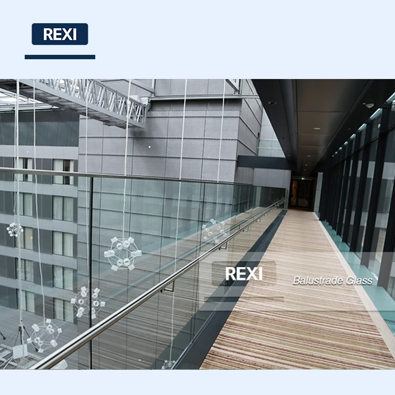 High quality modern terrace railing design glass balustrade frameless railing balcony with glass