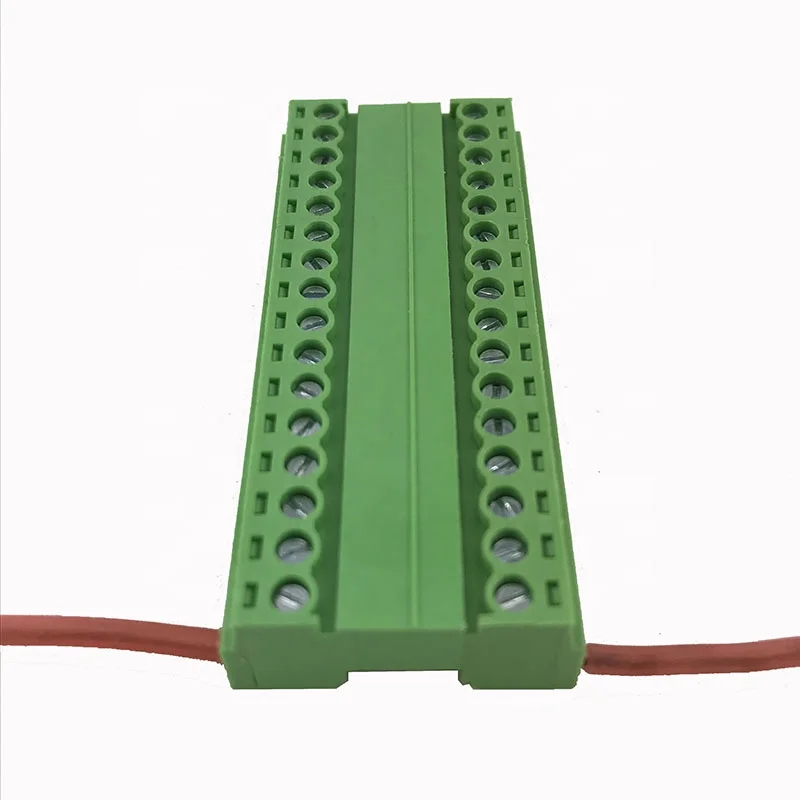 3.81mm pitch pluggable 16 pin contacts of wiring male to female terminal block 300V 8A