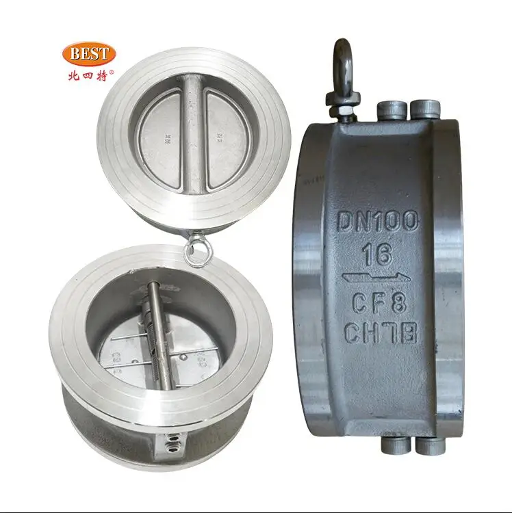 Valve supplier H76 Carbon Steel Stainless Steel Dual Plate Wafer Check Valve
