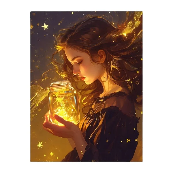 G-002 Beautiful Girl Custom Home Decor Canvas Wall Art Painting DIY Full Square Drill 5D Diamond Painting Kit