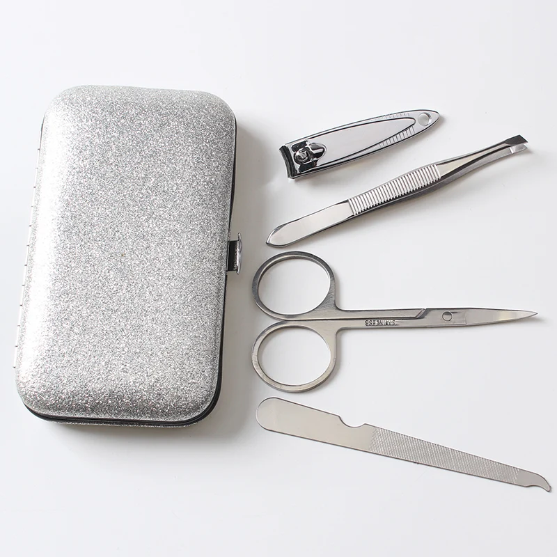 Display gift box packing 4pcs nail care kits bling manicure set