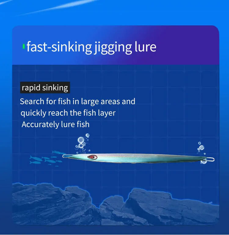 New 150g 200g 250g 300g Jigbait Deep Sea Fishing Luminous Speed Sinking Fast Jigging Lead Fish Lure Boat Fishing