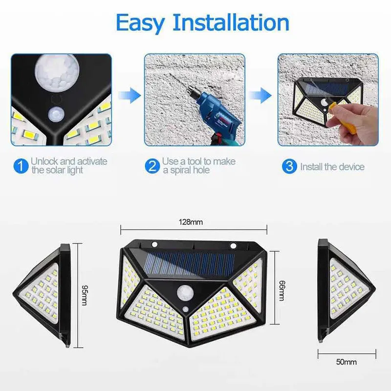 
Outdoor Solar Fence Lamp Waterproof Modern Design Lamp For Street Garden Hotel Rechargeable Solar Led Wall Lights 