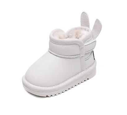 Зимние Нескользящие Детские утепленные меховые ботинки для девочек, детские хлопковые зимние ботинки с помпоном