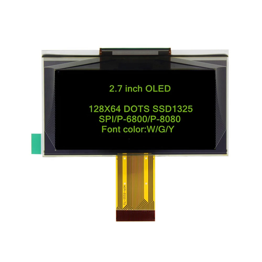 2,7 дюймов 8080 6800 SPI 30pin зеленый SSD1325 128x64 OLED экран дисплея