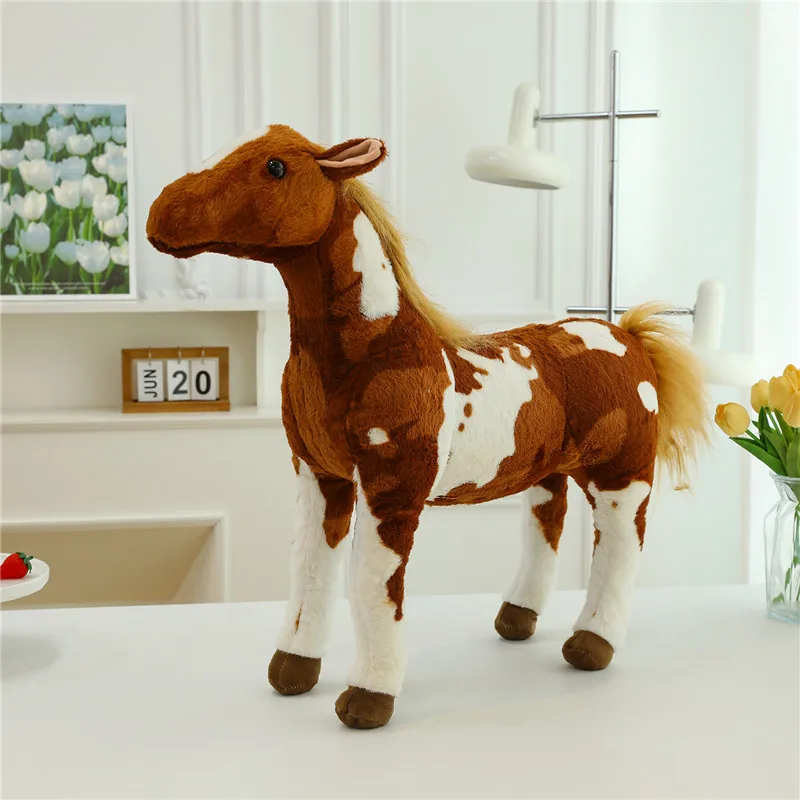 Lifelike Horse Soft Toys Home Decoration Sleeping Pillow Plush Farm Animal Horse Stuffed Toys