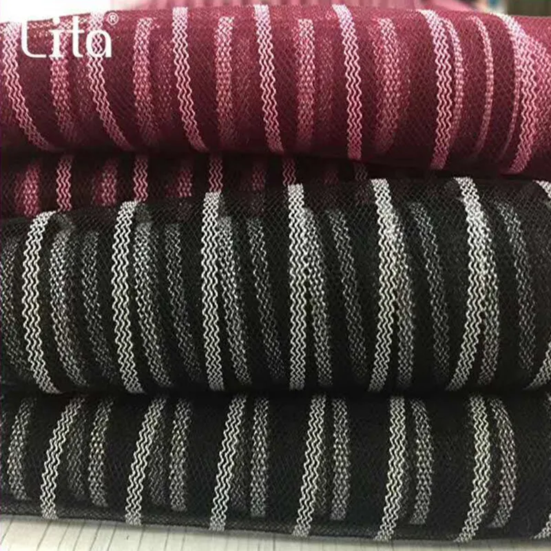 Nylon  polyester mesh with double color for  fashionable garments and dress