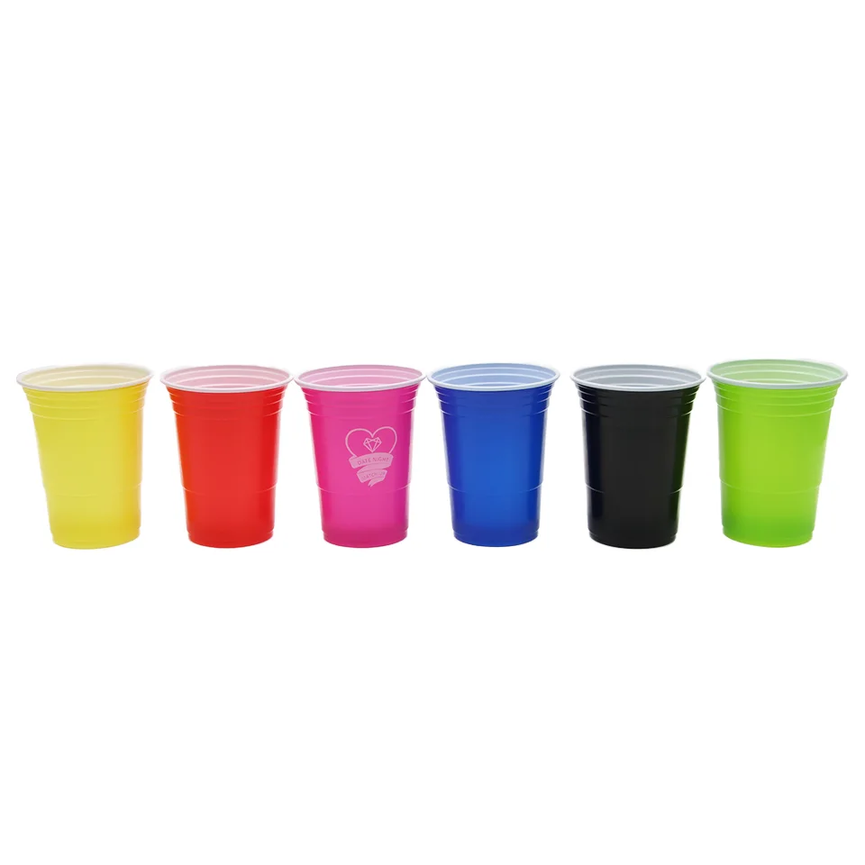 Plastic Disposable PP Cups With Lid and Straw
