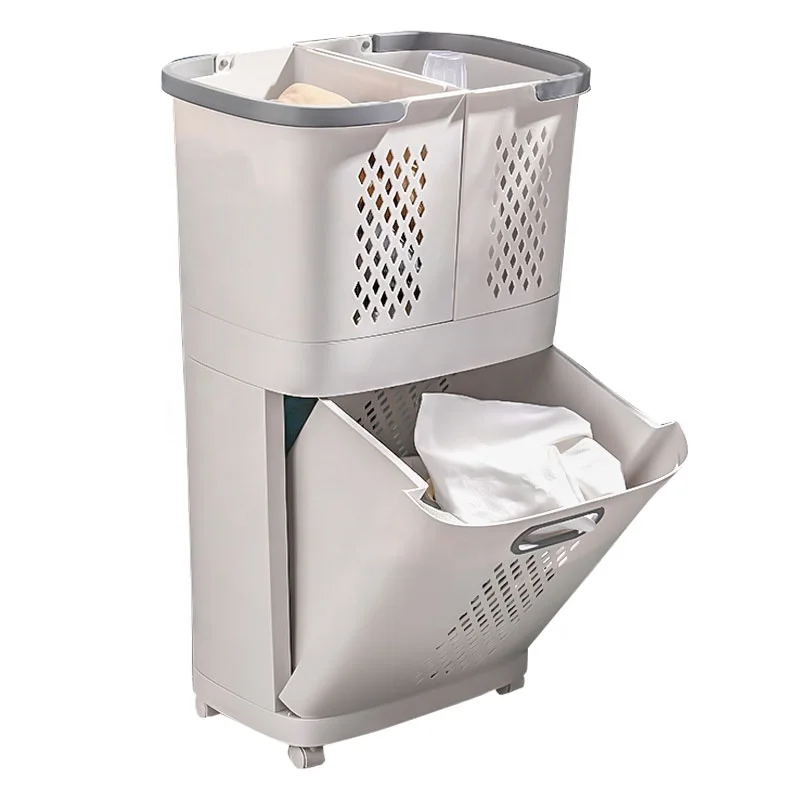 Xingyou Dirty Laundry Basket Storage Sturdy Household Classification Sanitary Large with Wheels Removable