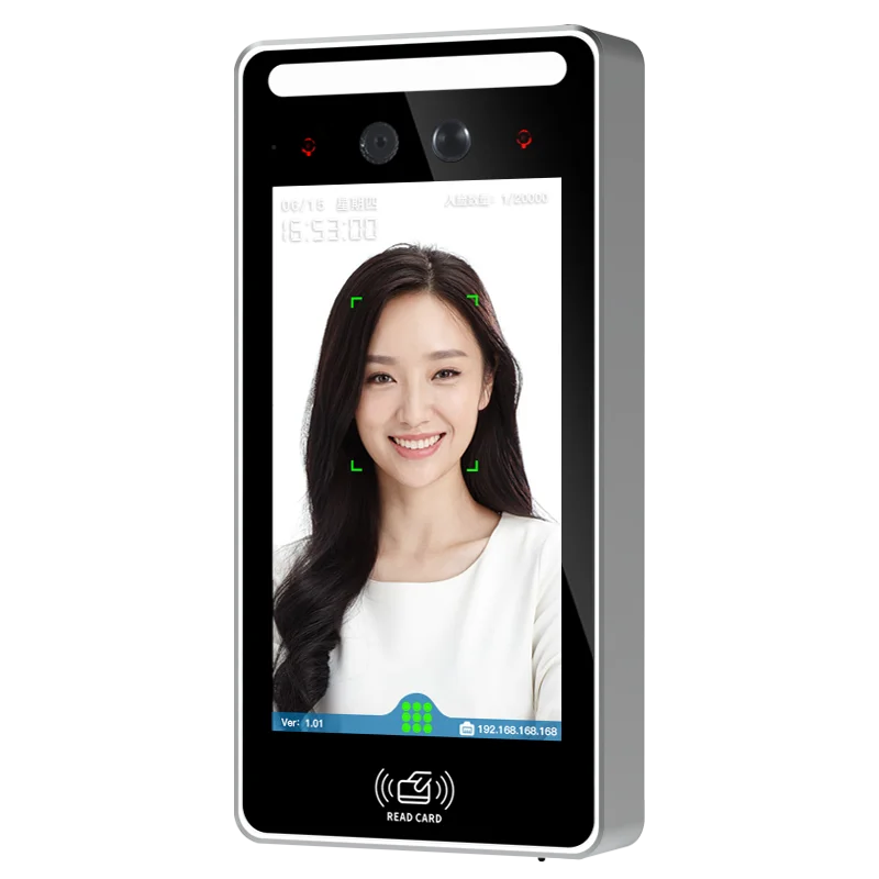 5 Inch Screen Display Access Control Qr Code Reader Face Recognition Biometric Staff Attendance With Wifi Export
