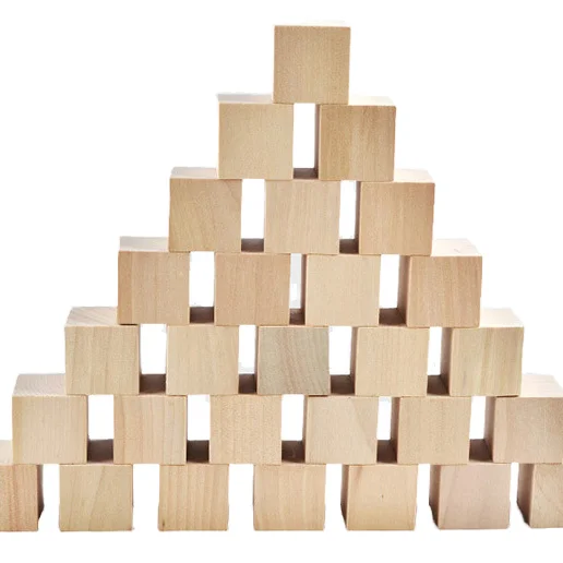 DIY Wood Cubes Wooden blocks for toddlers 1-3 baby kids shower crafts