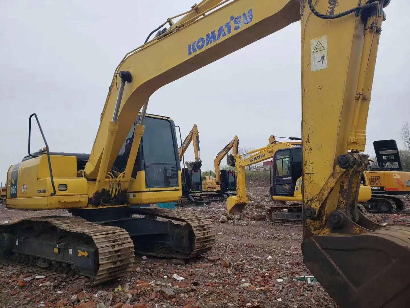 Японский бренд digger Komatsu PC160 Экскаватор б/у гидравлический гусеничный экскаватор