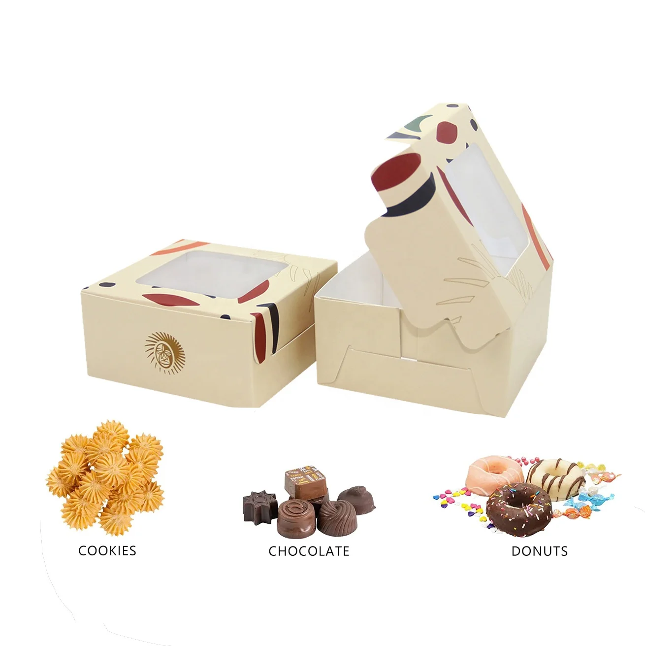 Cake box distributors wholesale custom printed small mini cake baking packaging box for desserts and pastries