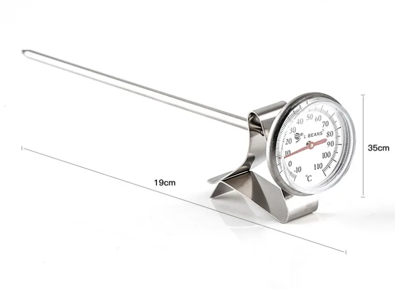 Deep frying pan thermometer with instant readout/scale thermometer/stainless steel meat cooking thermometer