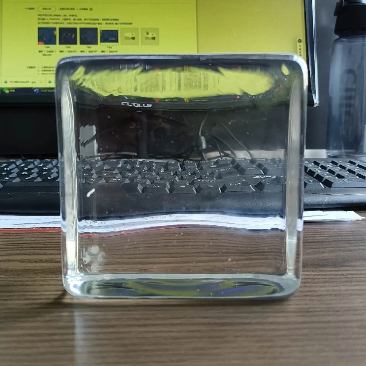 100*100*50mm Clear Crystal Solid Glass Bricks For Decorative Pattern Glass Blocks Building Wall Half Glass Block