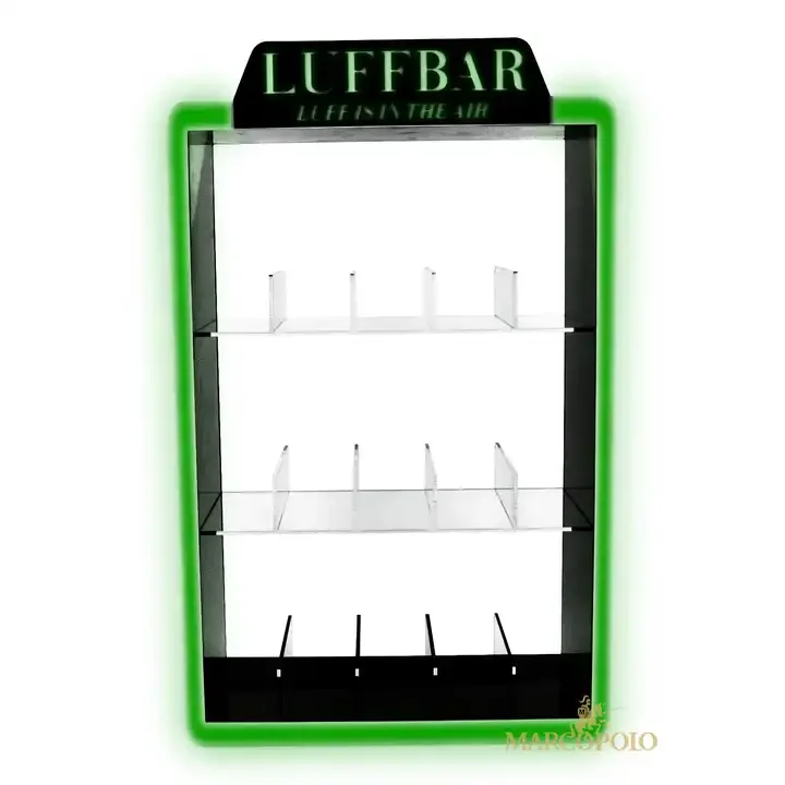 Acrylic Smoke Display Stand With LED Light  For Cigarette Shop