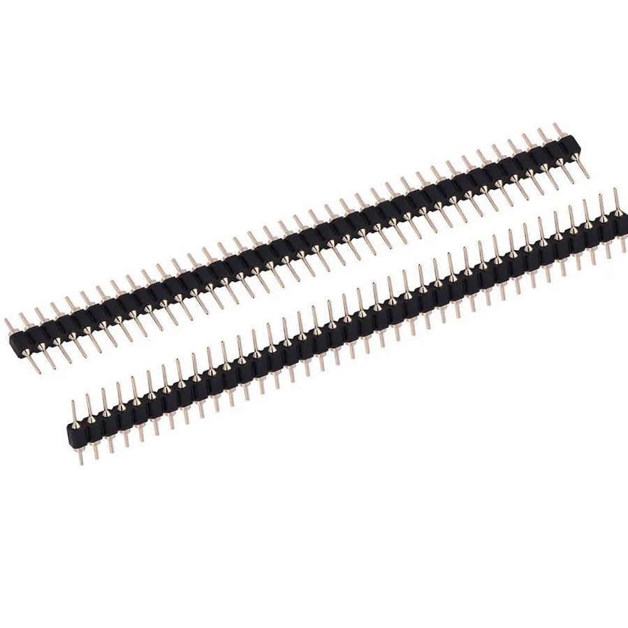 Custom Machine Round Head Pin 2 4 8 10 PIN Pitch 1.27 2.0 2.54 MM Dual Single Row Straight 1*40P PCB European Plug Connector