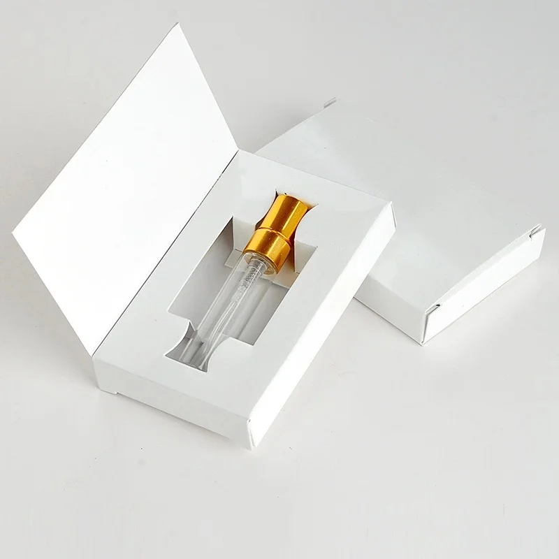 
Wholesale 3ml 5ml 10ml Portable Refill Perfume Spray mini Glass Bottle With Paper Box Package 