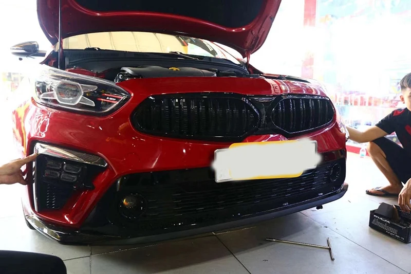 Передняя гоночная решетка для KIA Cerato 2020 передняя из АБС-пластика глянцевый черный гриль лучше защищает ваш автомобиль