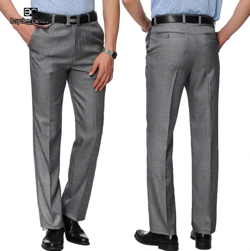 
Beige Color Formal Pant For Mens Trousers Fabric Ankle With Shirt Men Pants Plaid Stretch Breathable 