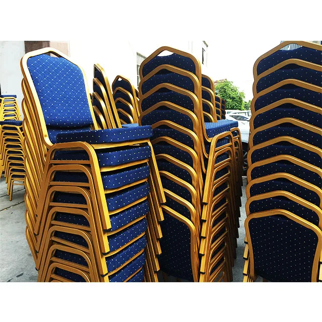 Fancy Rental Banquet Used Hotel Cheap Wholesale Stackable/Stacking Gold Event Banquet Chair