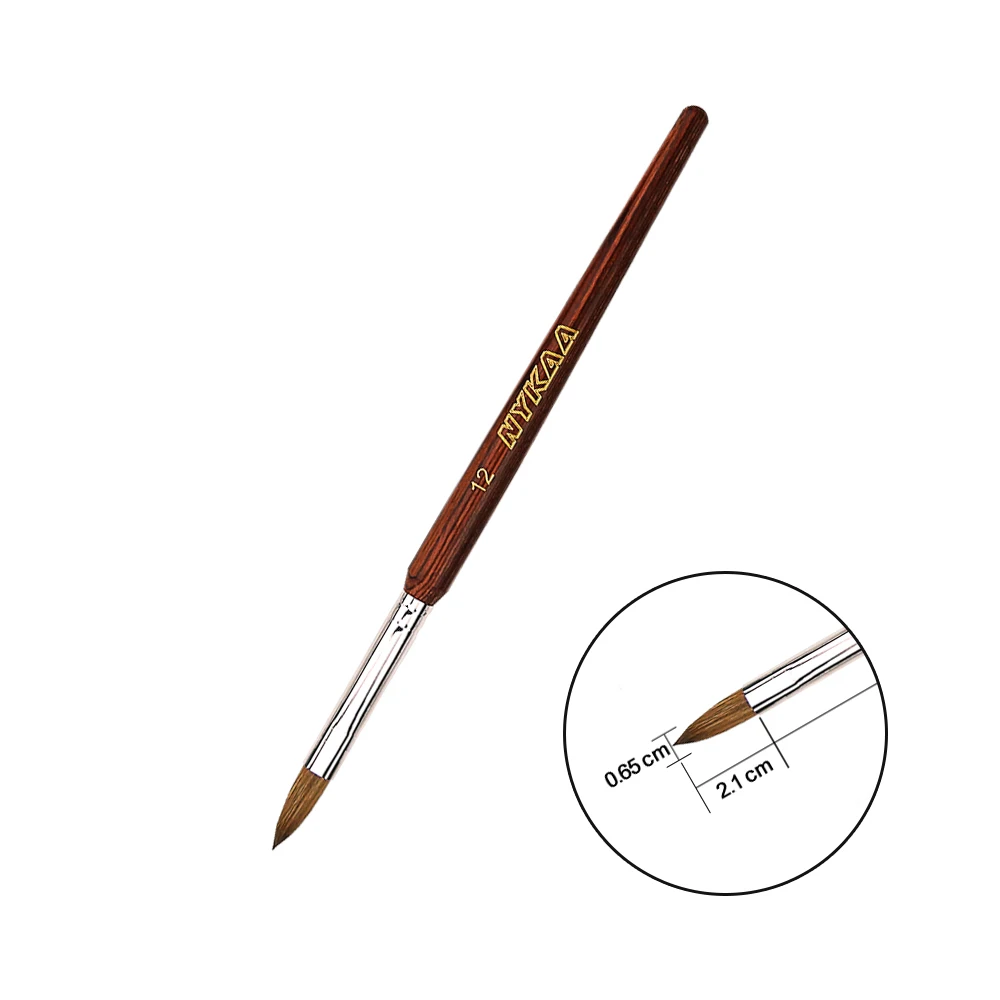  NYKKA 100% Kolinsky Nail Polish Brush Acrylic Gel