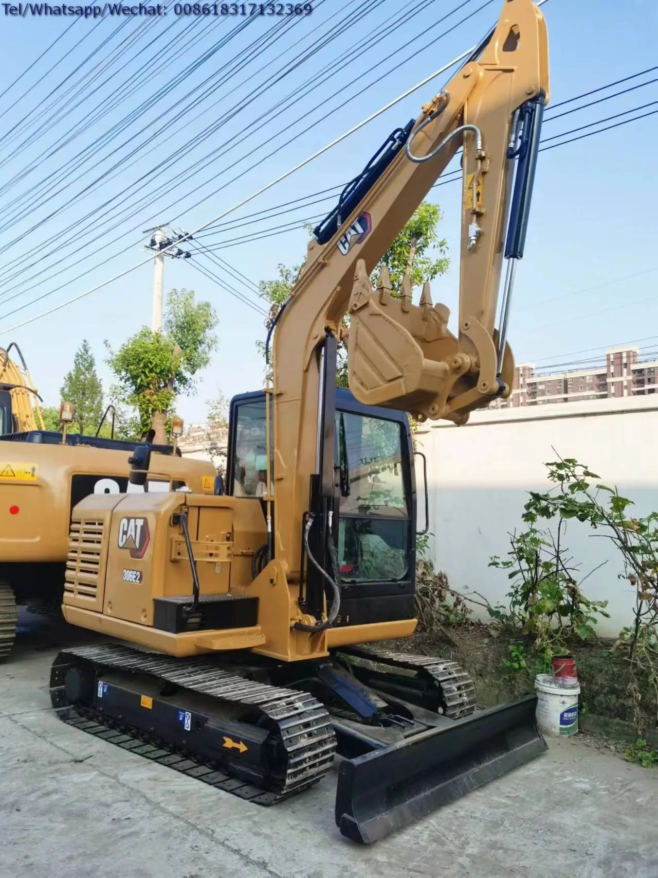 Used Cat 306E 306E2 6 ton Small Excavator EPA Caterpillar 307E Mini Excavator with Clean-Out Bucket