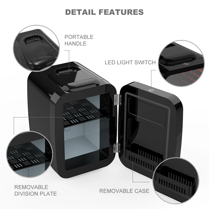 4L Gaming Model 7 Colours mini fridge portable fridge with 12v dc and 220v ac new mini fridge