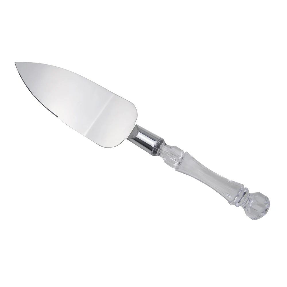 2Pcs Acrylic Handle Wedding Knife Include Cake Knife And Cake Shovel