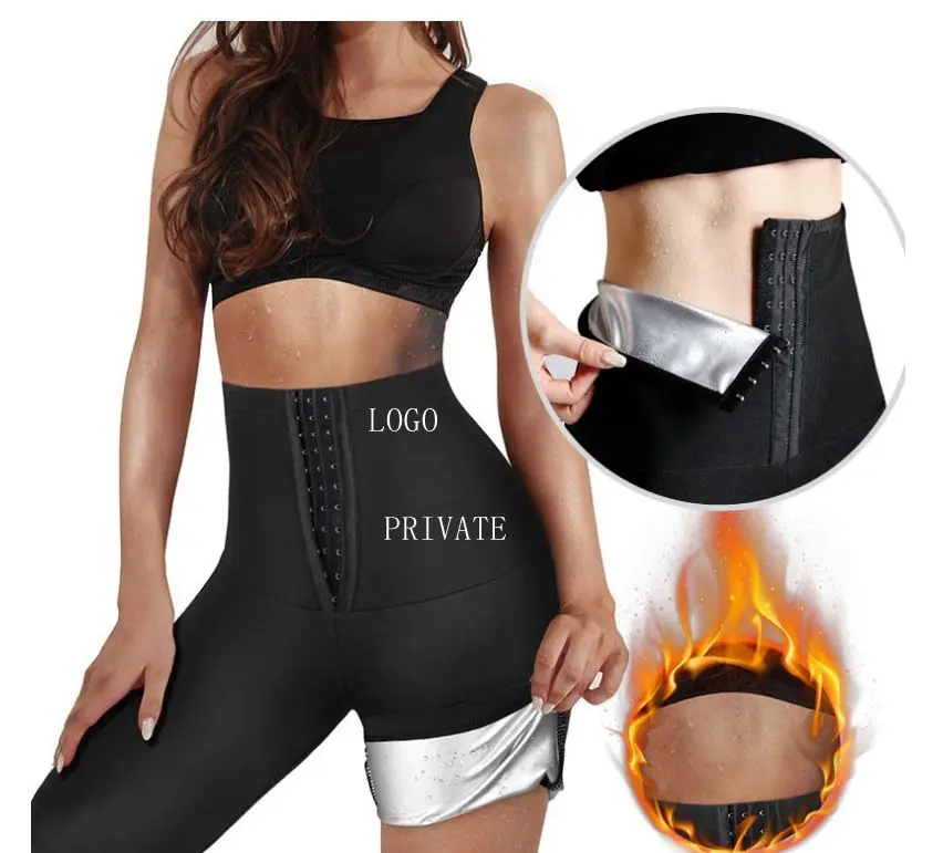Hot Thermo Sweat Pants Slimming Workout Sauna Leggings High Waisted Weight Loss Lower Shorts for Women