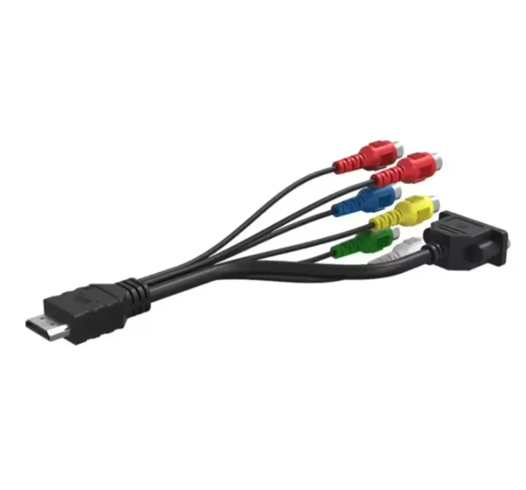 New Style Products HD MI Male to Male Video din 10 Pin to 3 4 5 6 RCA Audio Cable flat av cable 10 pin mini Converter