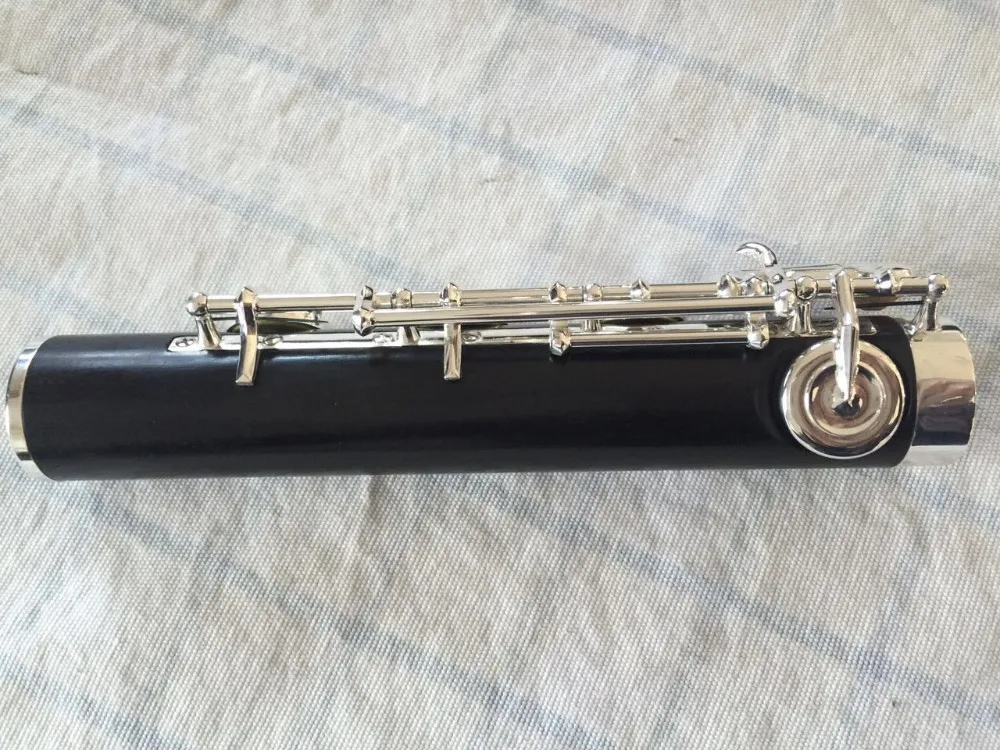 professional ebony body flute 17 holes Silver Plated flute high OEM Accept