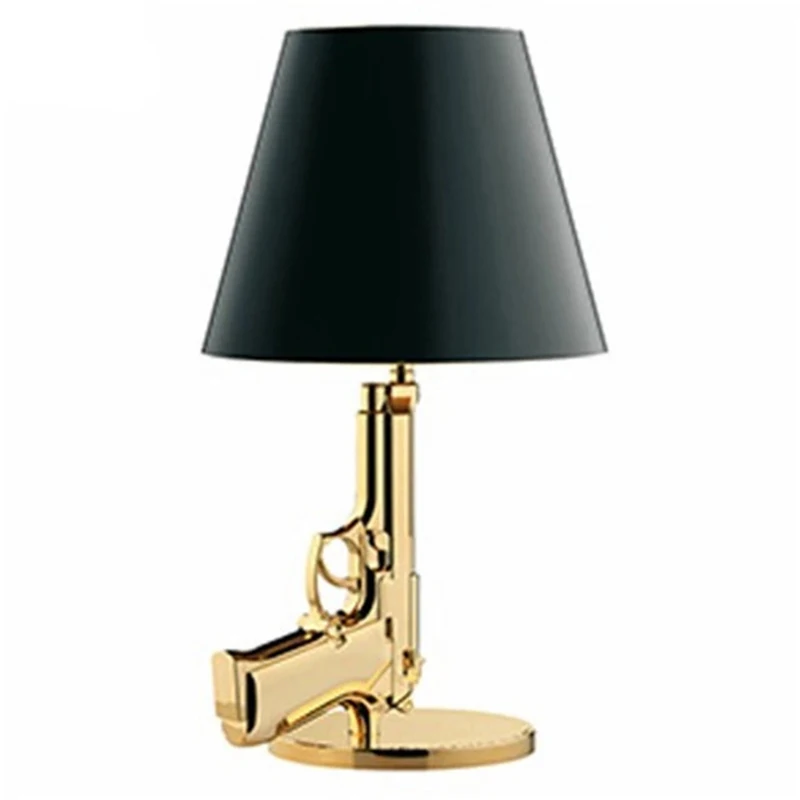 UCHOME gold-plated pistol table lamp hotel bedside lamp personality long gun shape floor lamp