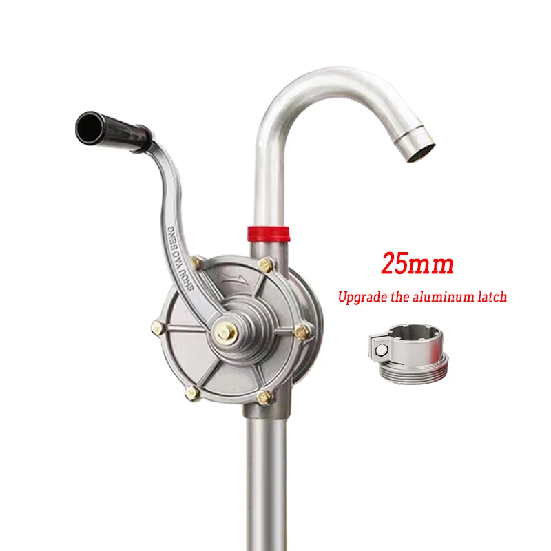 Aluminum latch 25mm industrial grade hand crank oil pump fuel Transfer Rotary Hand Pump For Diesel/Kerosene/lube/machine oil