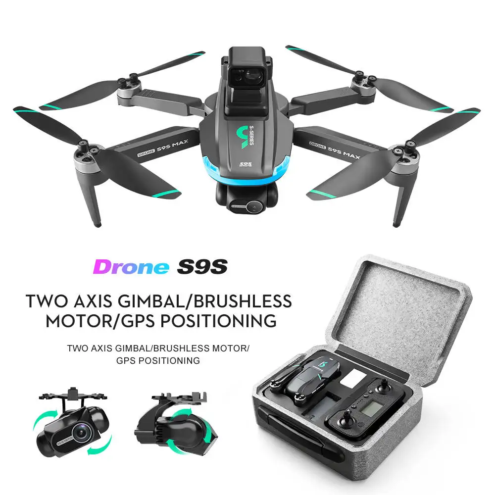JHD New S9S GPS Drone 4k Profesional 8K HD Camera 2-Axis Gimbal Anti-Shake Aerial Photography Brushless Foldable Quadcopter