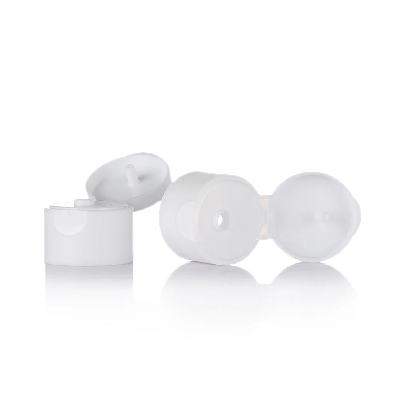 Factory price shampoo cap flip top bottle cap 24mm white frosting flip top cap
