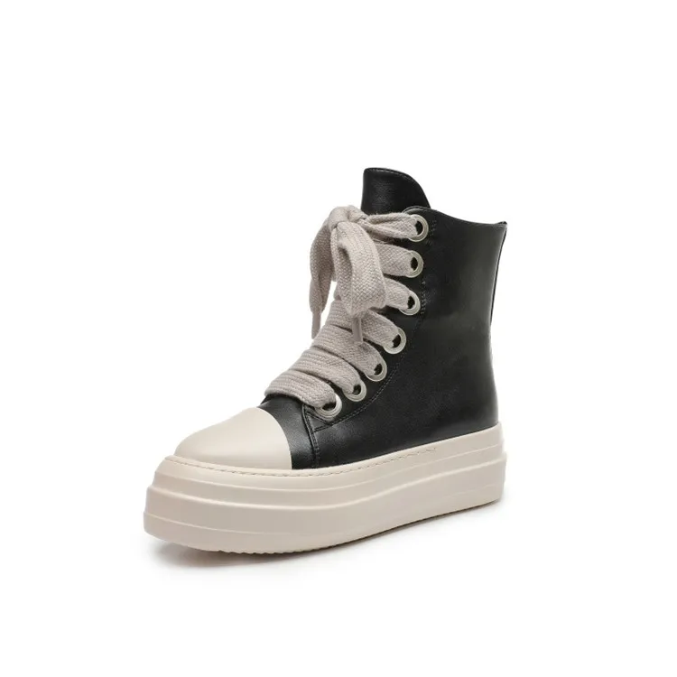 Q6633-2024 fashion high top shoes footwear women platform sneakers women trainers