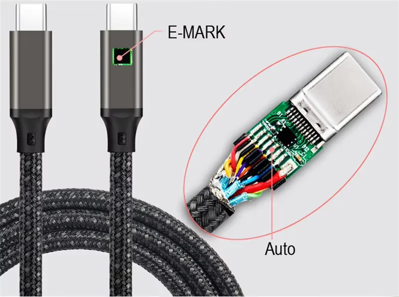 New Standard 0.2m or 3m Pd 240w High Power Fast Charging Usb C3.0 Type-c To Type-c Short Cable
