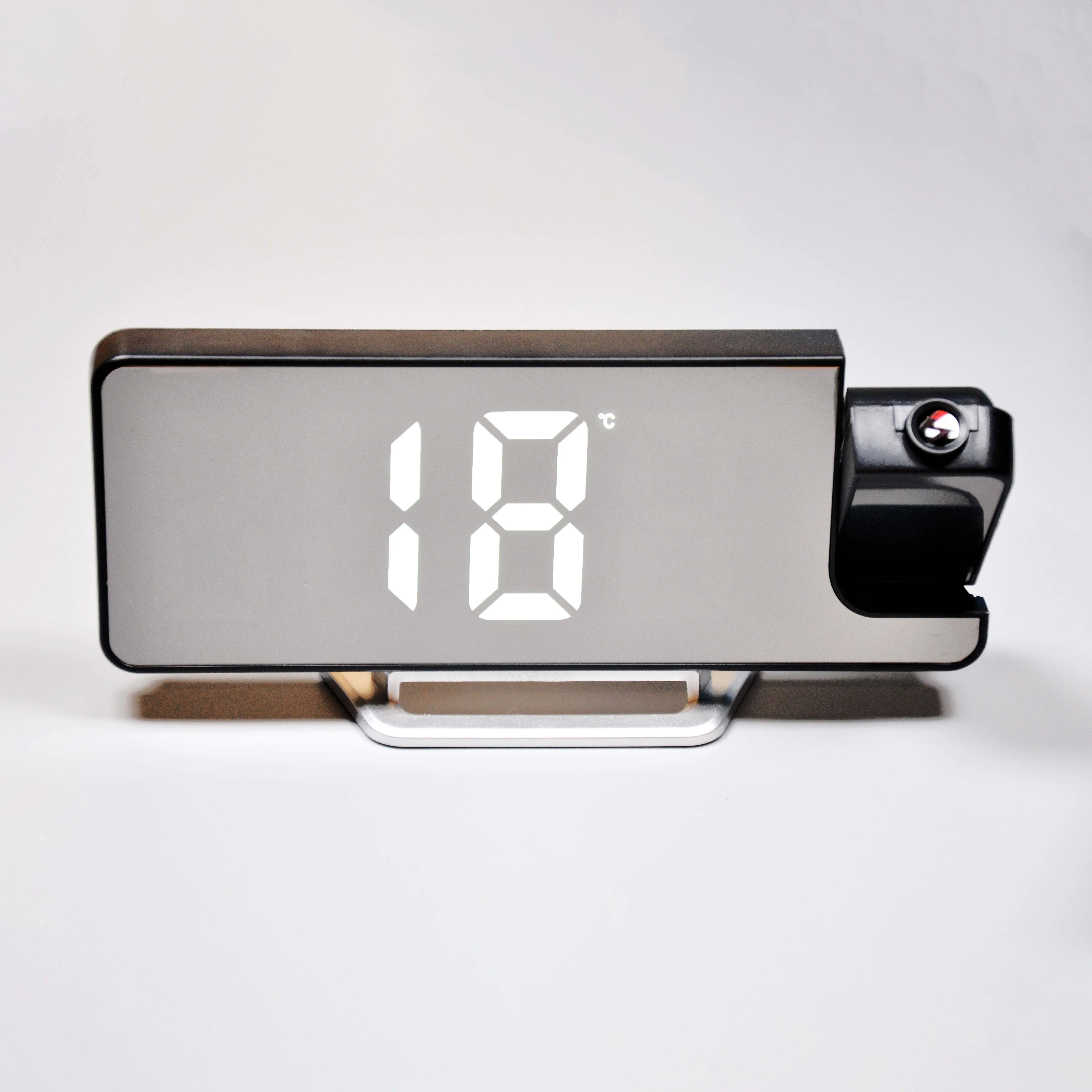 LED minimalist and fashionable digital projection clock snooze function date temperature and brightness adjustment night mode