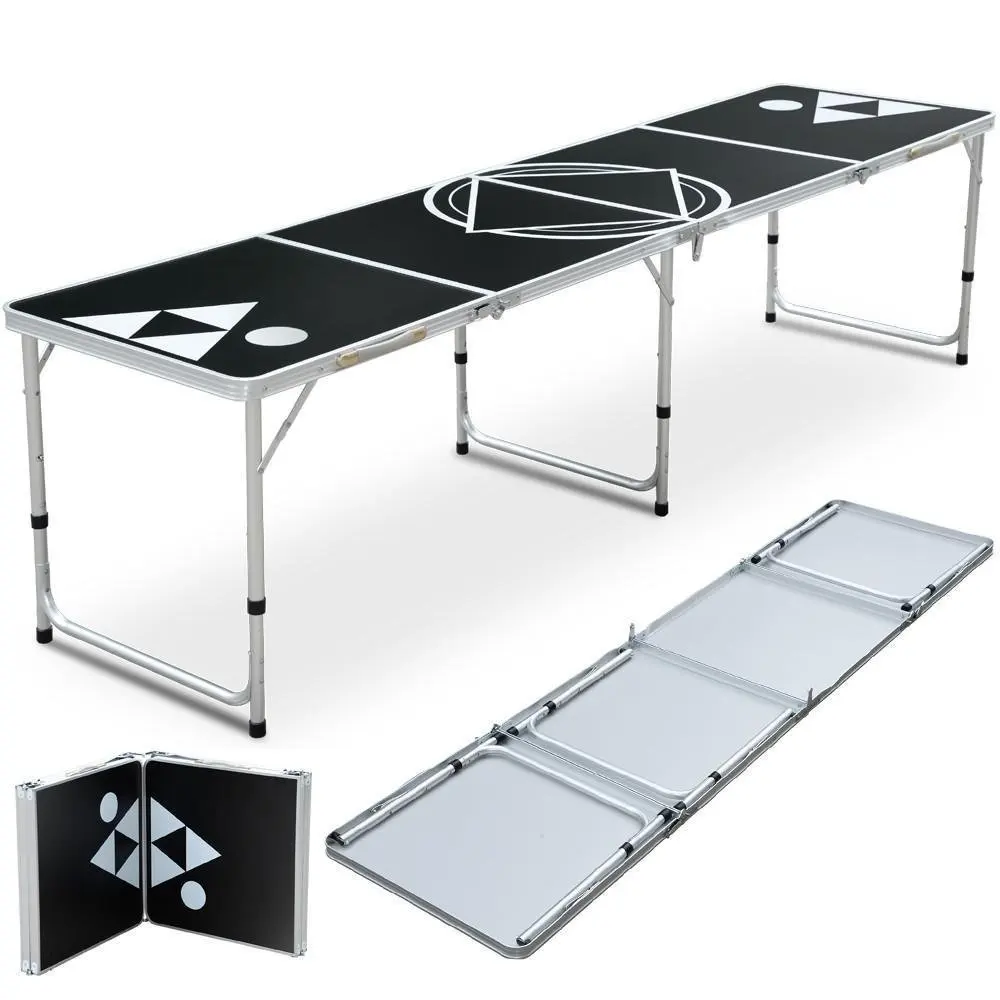 Best Price Black 8 Pies Set Clothe Pool Float Led Beer Pong Table Canada