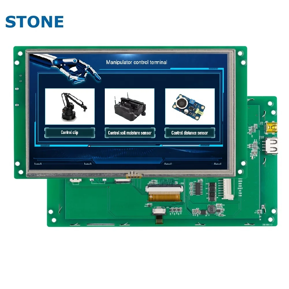 3.5 4.3 5 5.6 7 8 10.1 10.4 inch Embedded TFT LCD Display 800x600 STONE Touchscreen HMI Controller