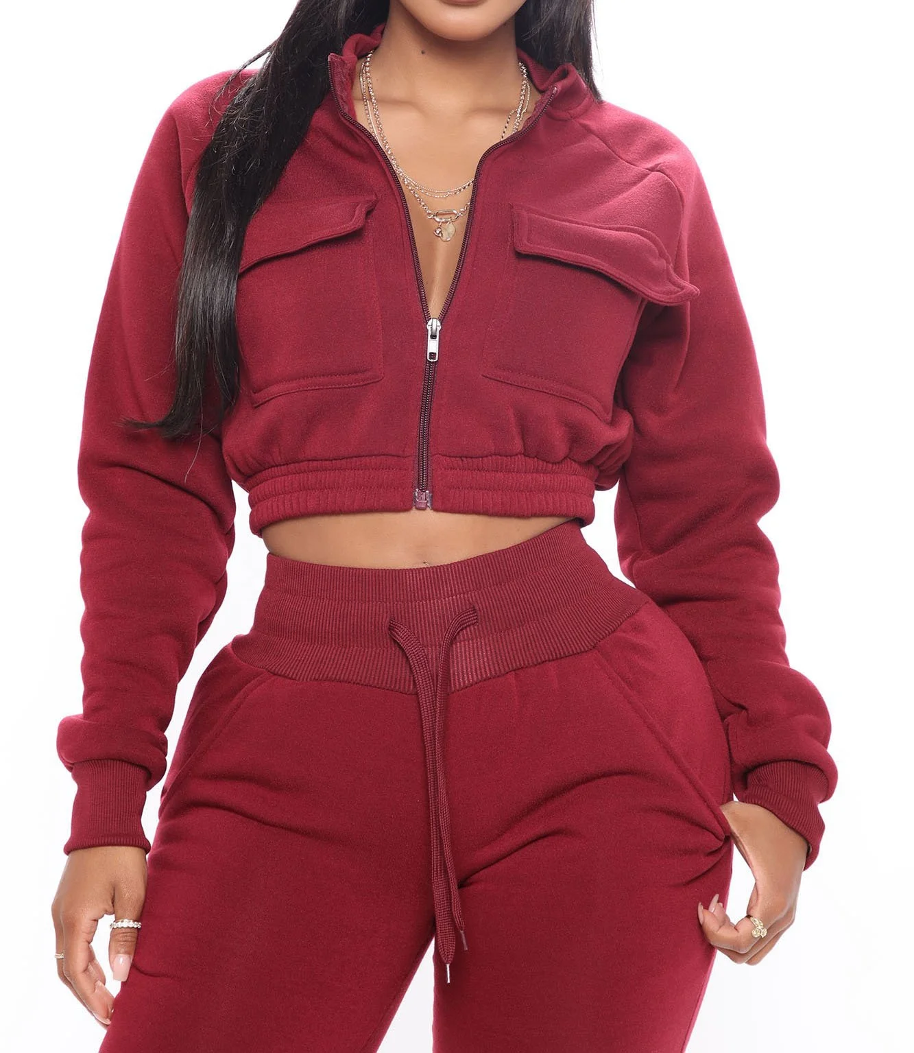 custom cotton tracksuit Zipper Cropped Hoodie Sweatpants Short Set Summer Sweatsuit Women 2 Two Piece Set jogger set women