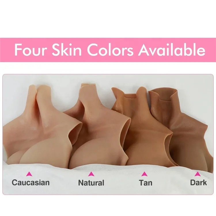 High Quality Realistic Water Drop Shemale Prosthesis Transvestite Artificial Breast Enhancer Prosthetic Silicone Breast Plate