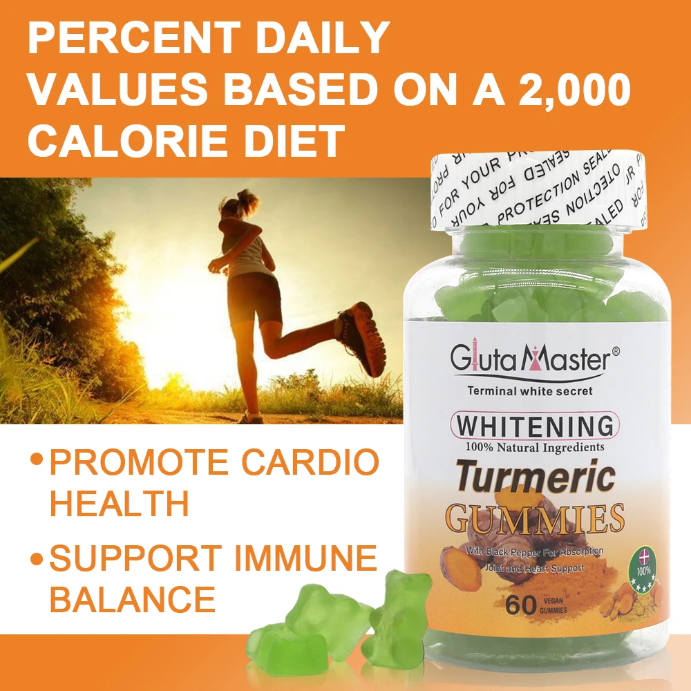 Private Label Tumeric Gummies Vitamins Strenghtens Immune Defenses Boosts Whitening Skin Health Turmeric Gummies Supplement
