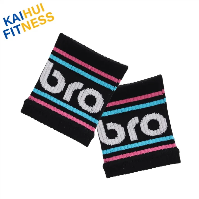 Custom Embroidered Sweatbands Wristband Custom Logo Sweatband Fitness Promotion Sports Stretch Sweatband